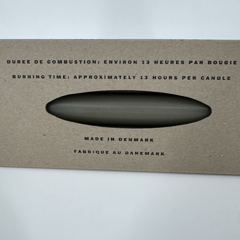 habitat Dinner Table Candles‎ Made In Denmark 13 Hr Burn (6) 25Cm Gray NEW